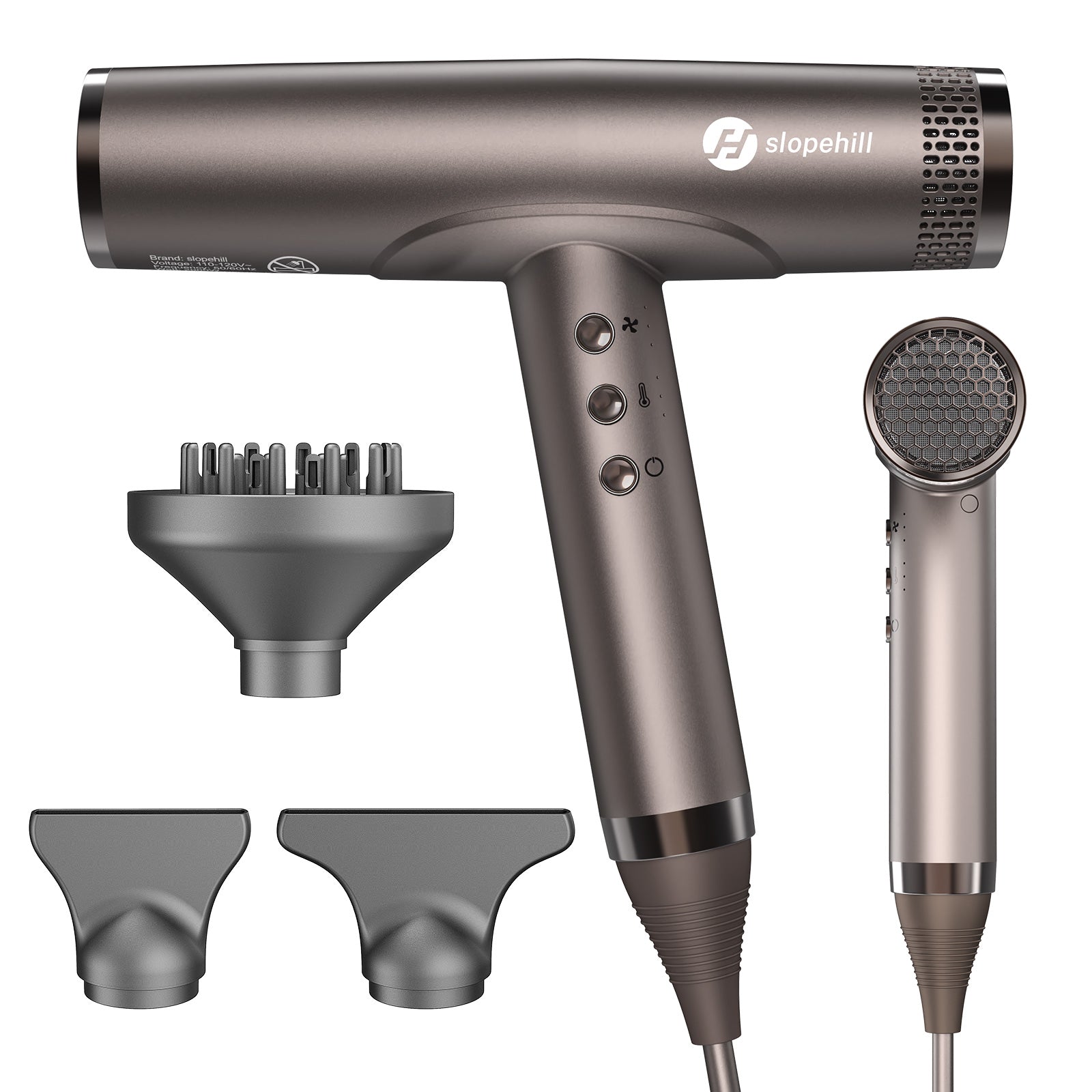 Super Powerful Hair Dryer-Coffee-colored